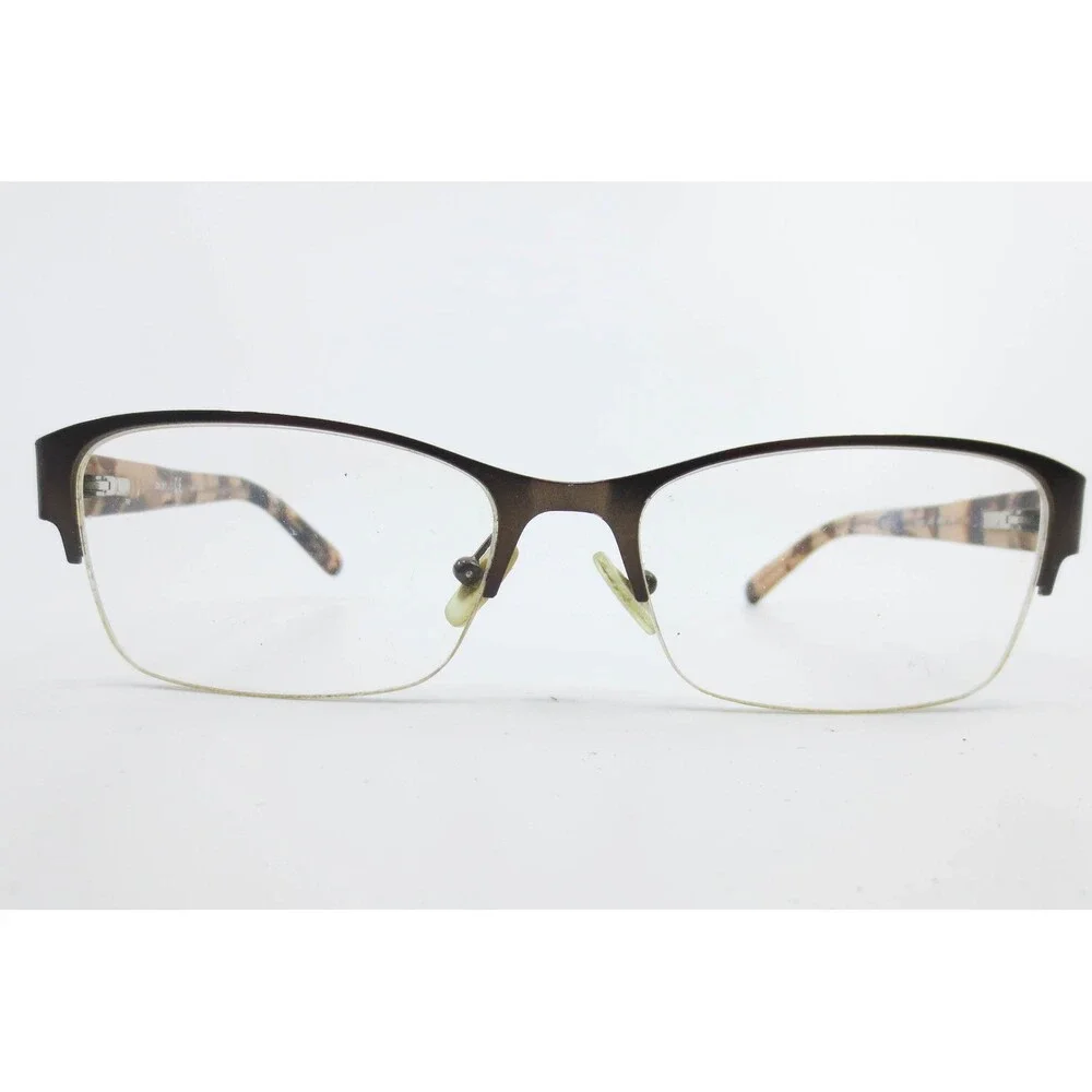 DKNY DY5651 1237 Brown Tortoise Semi Rimless Rectangular Eyeglasses 53-17-140